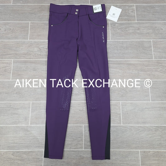 KL Select Gabrielle Knee Patch Breeches, Purple, Women's Size 24R