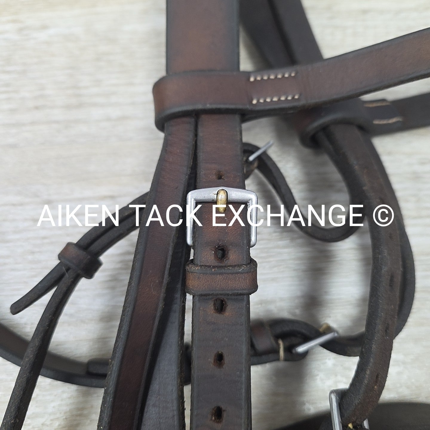 Warwick Flat Hunt Bridle, No Reins, Brown, Size Full