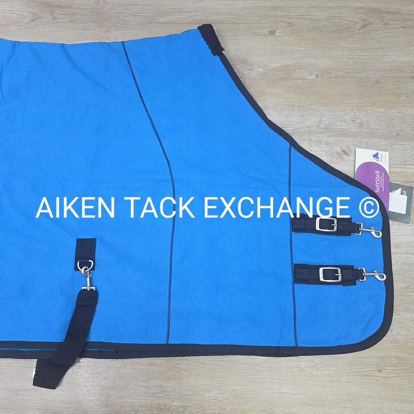 Fenwick Equestrian Softshell Therapeutic Bamboo Blanket, Blue, Size 74"