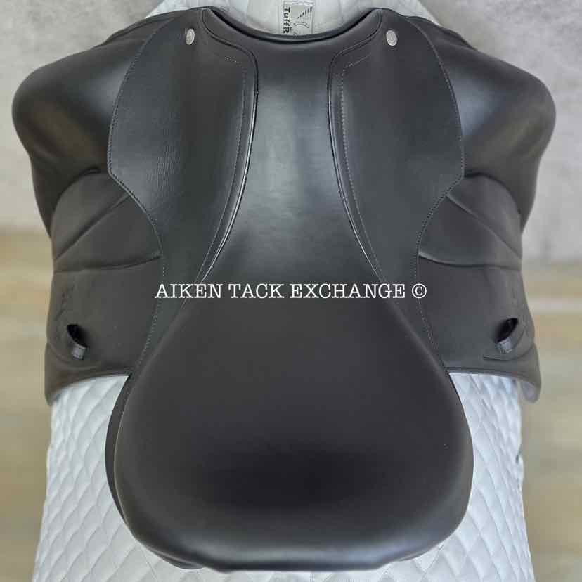 **SOLD** 2022 Voltaire Adelaide Monoflap Dressage Saddle, 17.5" Seat, 2AA Flap, Wide Tree, PRO Panels, Full Buffalo Leather