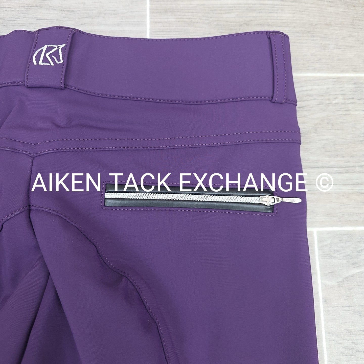 KL Select Gabrielle Knee Patch Breeches, Purple, Women's Size 26R