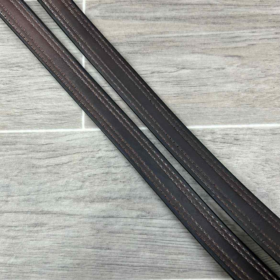 Nunn Finer Nylon Core Stirrup Leathers, Brown, 54"
