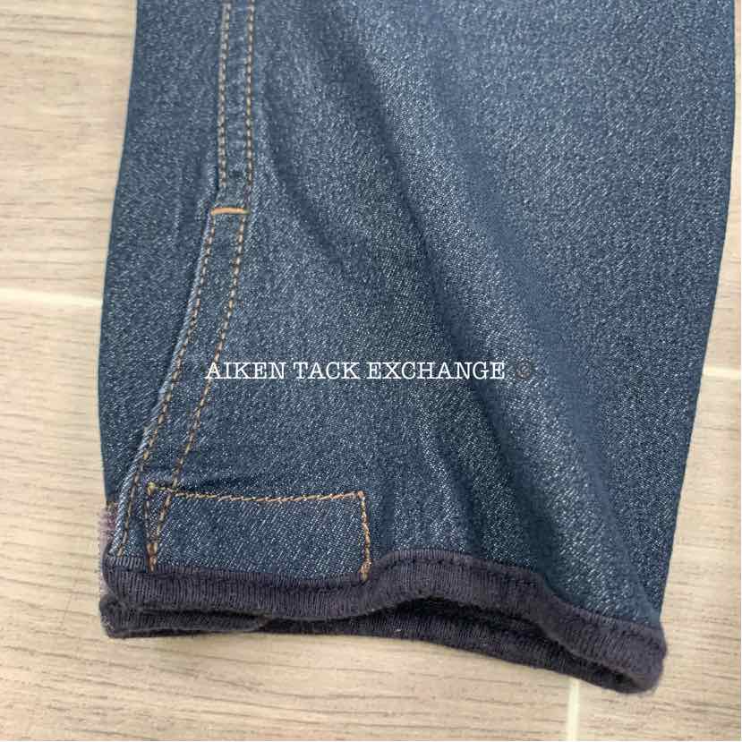 On Course Denim Knee Patch Breeches, Size 32