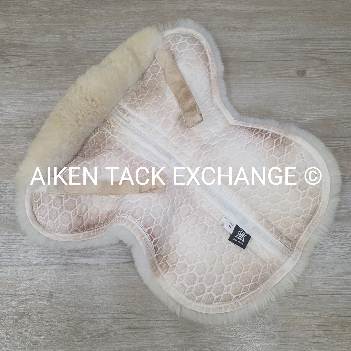 Mattes Platinum Dressage Sheepskin Half Pad, Size Medium