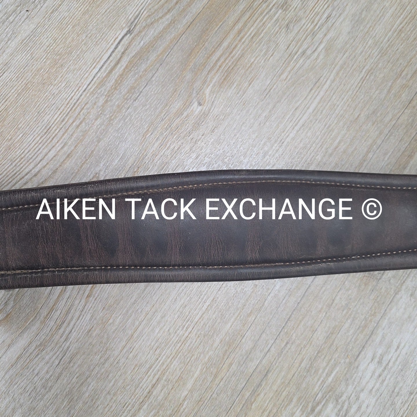 SmartPak Fancy Stitch Girth with Elastic on One Side, Brown, 48"