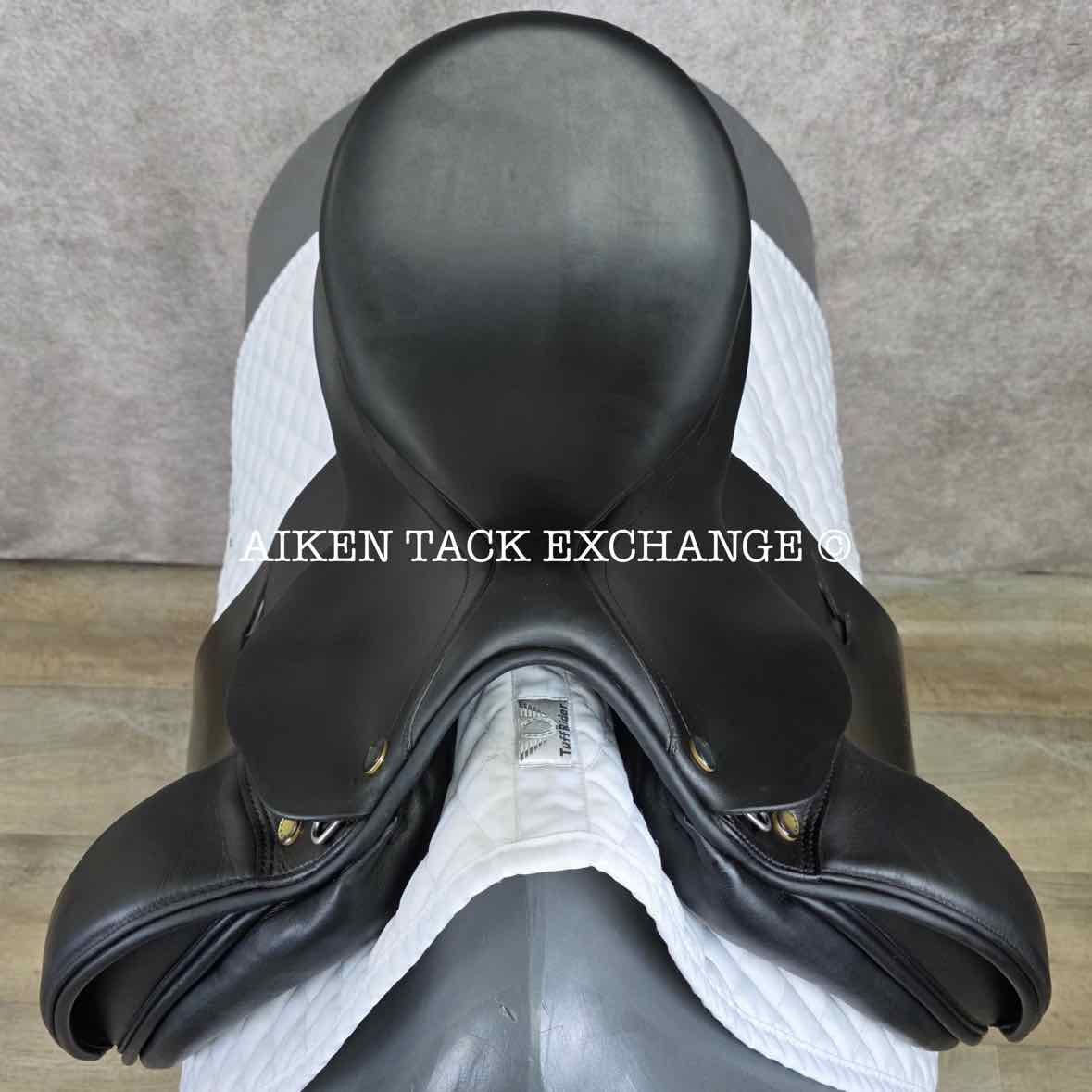 2013 Prestige Roma Dressage Saddle, 17" Seat, 34/35 Tree - MW/W, Wool Flocked Panels