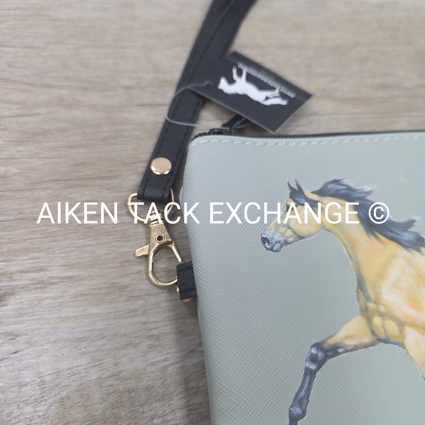 AWST Int'l Lila Buckskin Sorrel Medium Cosmetic Pouch with Wristlet