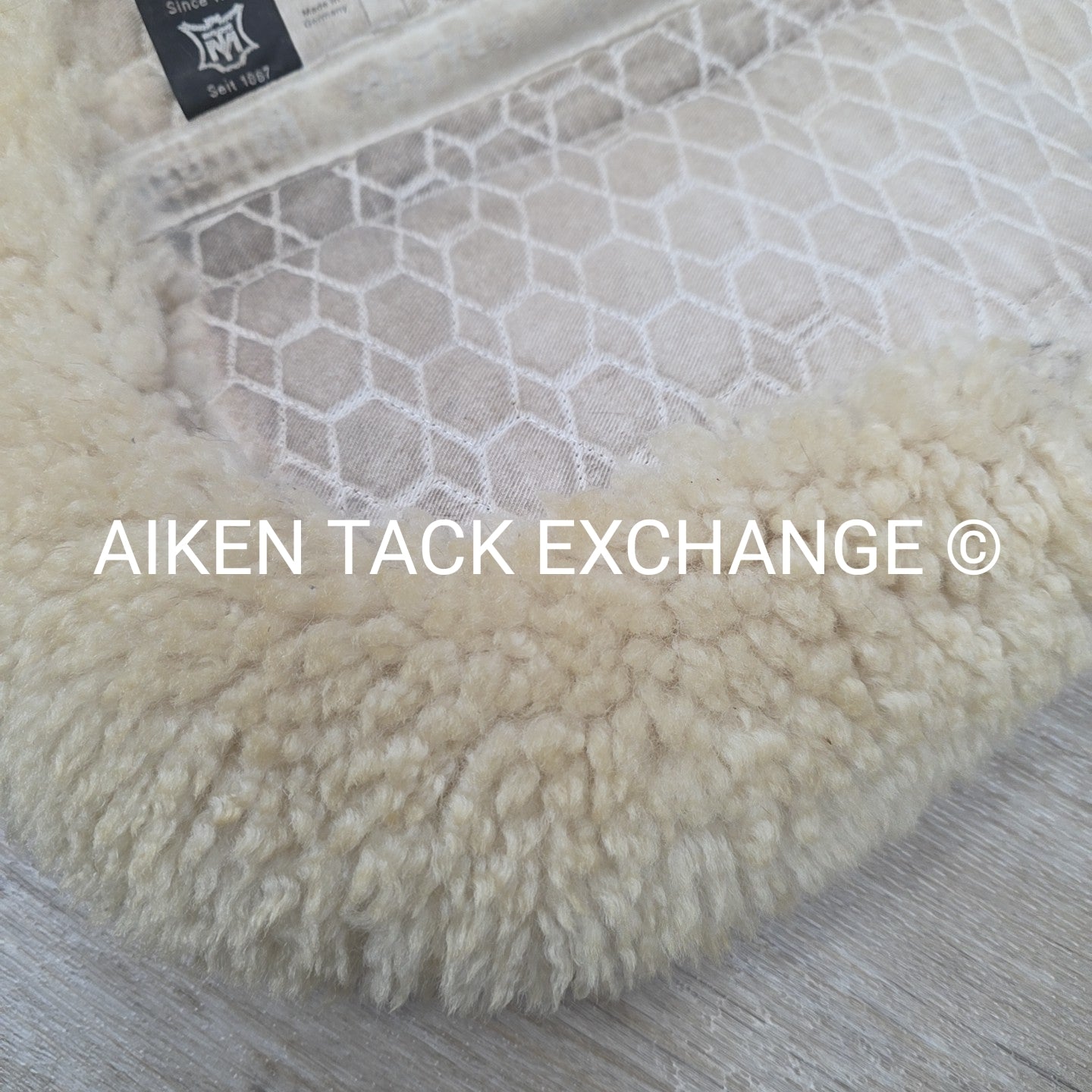 Mattes Platinum Dressage Sheepskin Half Pad with Rear Trim, Size Large