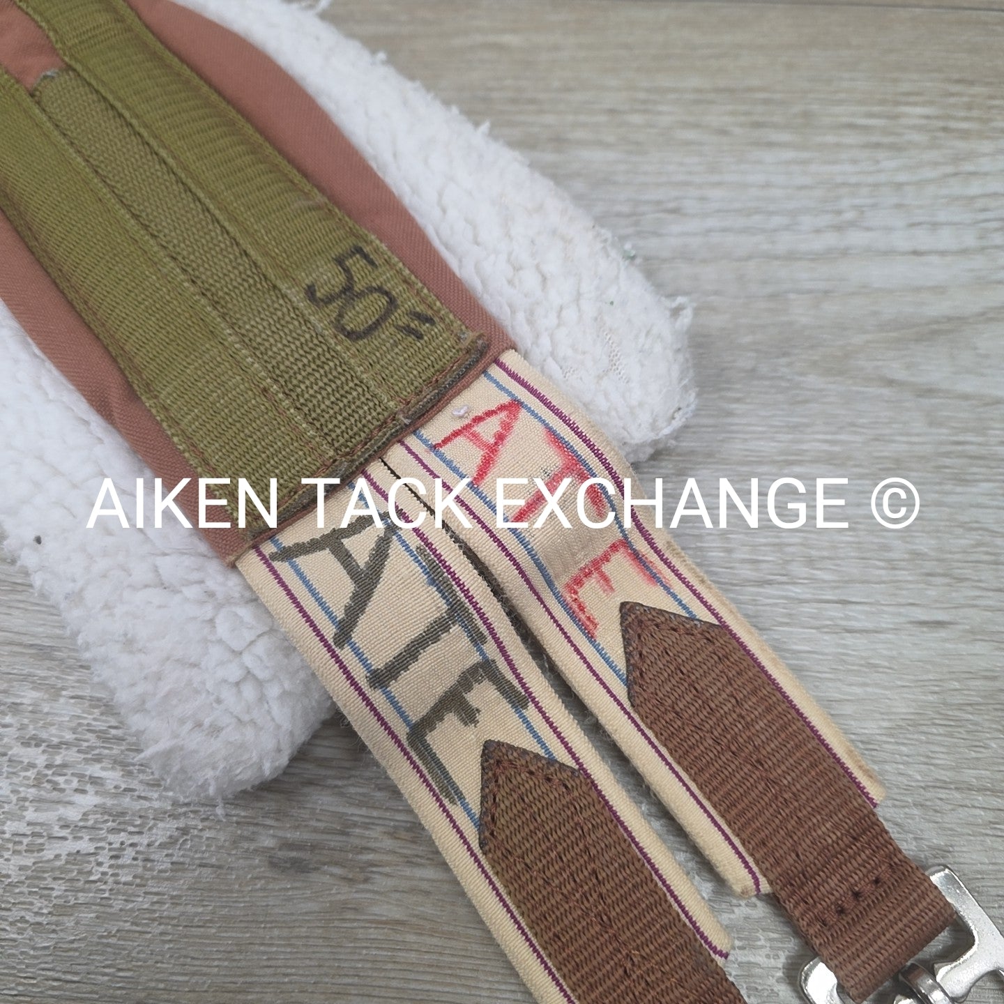 Fleece Double End Elastic Girth, Brown, 50"