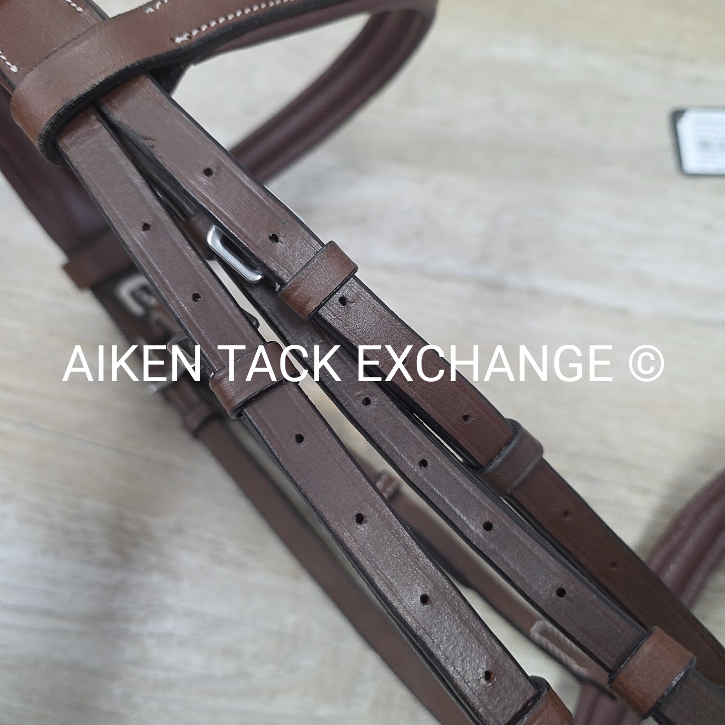 HDR Pro Mono Crown Fancy Stitch Padded Bridle with Reins, Brown, Oversize