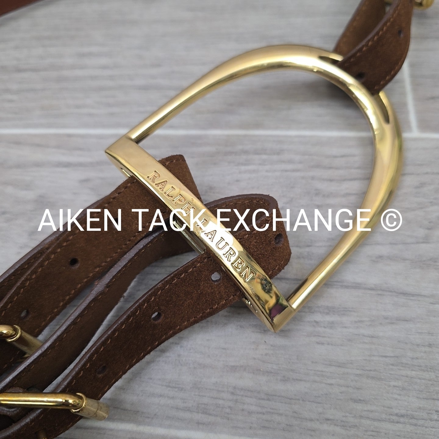 Ralph Lauren Tri-Strap Stirrup Waist Belt, Size Medium
