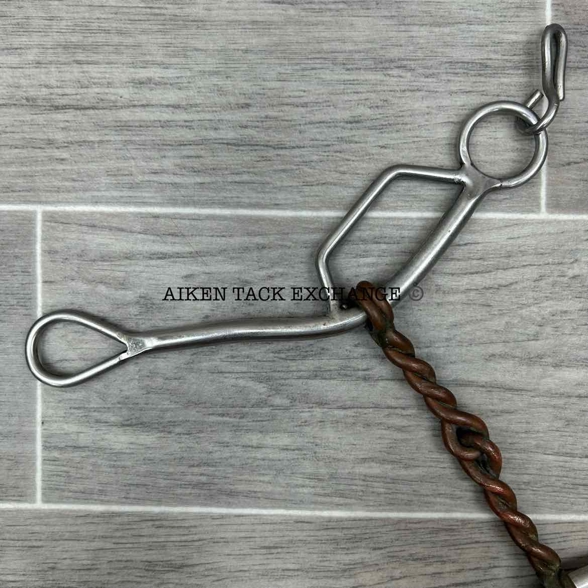 Single Joint Copper Twisted Wire Sliding Gag Bit 5" (No Curb Chain)