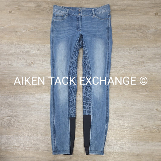 Horze Silicone Grip Full Seat Denim Breeches, Women's 28