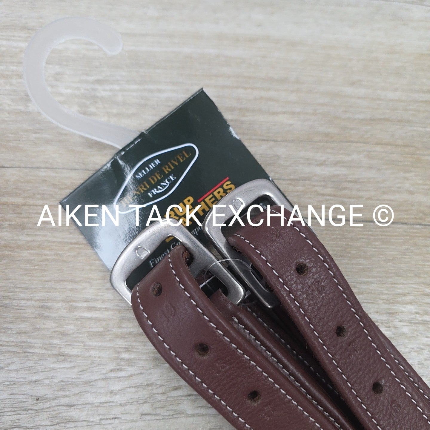 HDR Laureate Triple Covered Stirrup Leathers with Flat Buckles, Oakbark, 60"