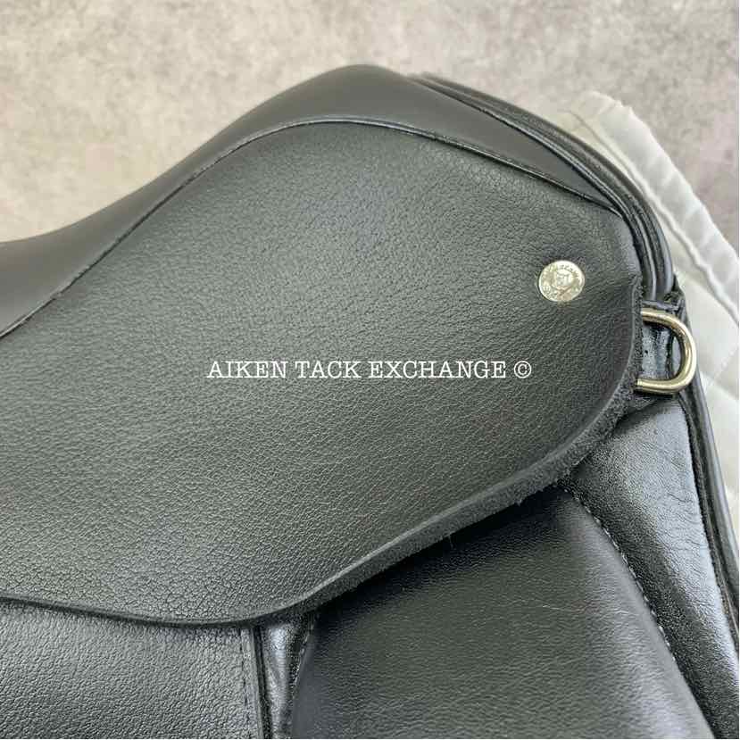 2016 Custom Saddlery Wolfgang Matrix Monoflap Dressage Saddle, 17.5” Seat, Adjustable Tree, Wool Flocked Panels