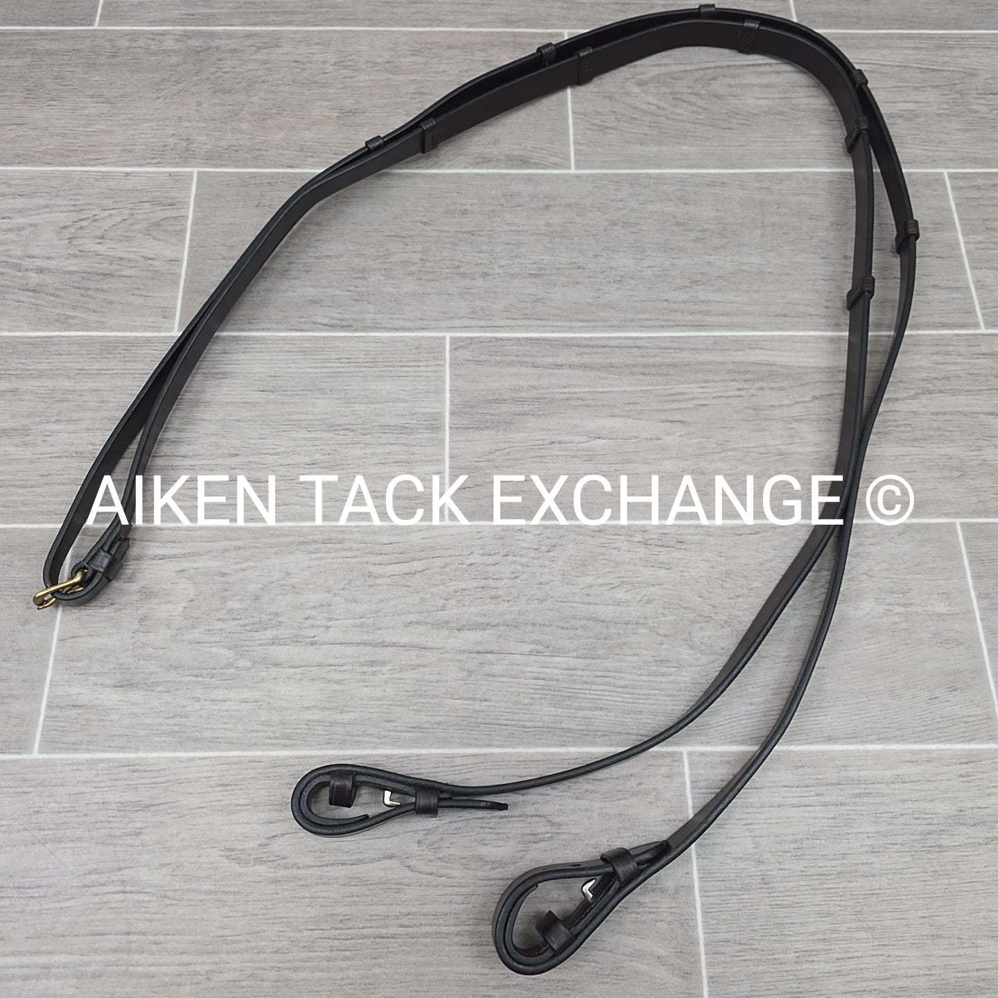 Leather Reins with Hand Stops, Brown, 53"