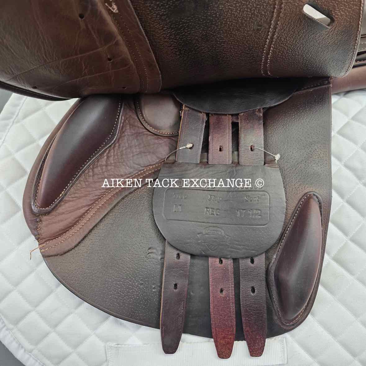 **SOLD** 2016 Ovation San Telmo Close Contact Jump Saddle, 17.5" Seat, Adjustable Tree - XCH Changeable Gullet, Foam Panels
