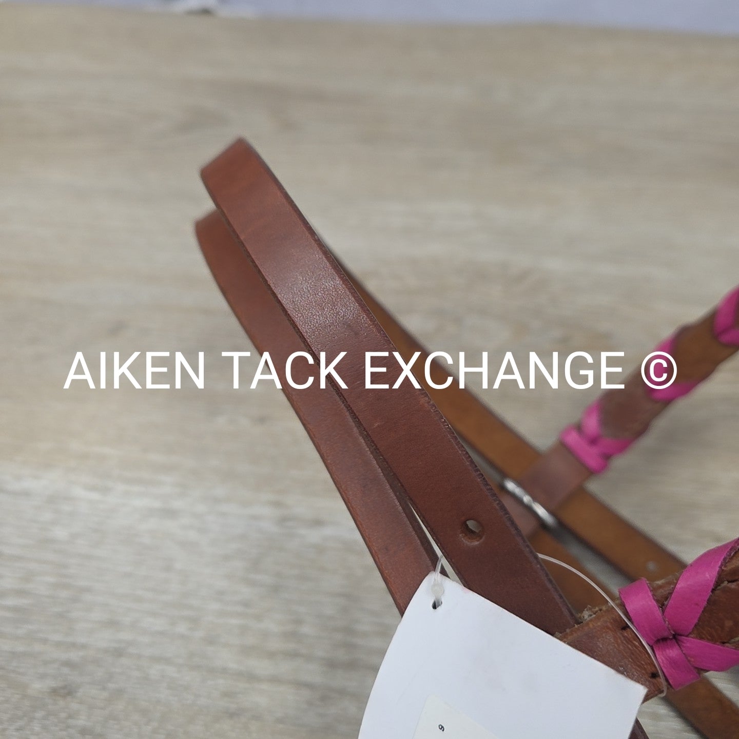 Rafter T Ranch Company Pink Plaited Browband Headstall with Matching Reins