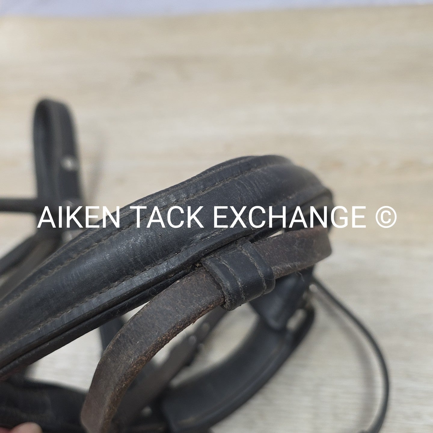 BARGAIN BUNDLE: Dressage Bridle with Rubber Reins, Black, Size Full