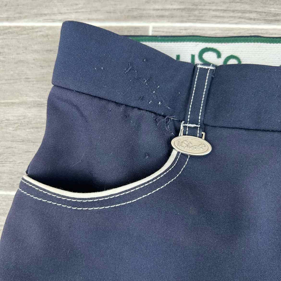 KL Select USG "Lara" Silicone Grip Knee Patch Breeches, Size 26 L