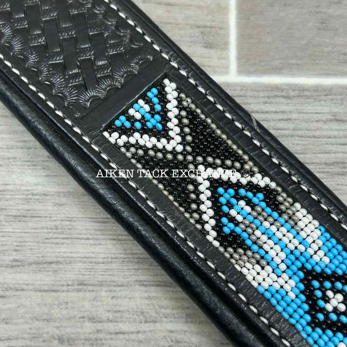 Beaded Leather Collar, 28"