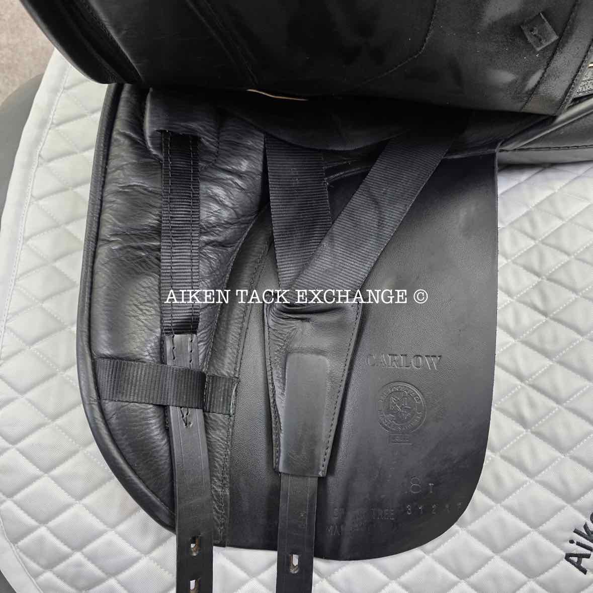 2021 Black Country Carlow Dressage Saddle, 18" Seat, Medium Wide Tree, Wool Flocked Panels