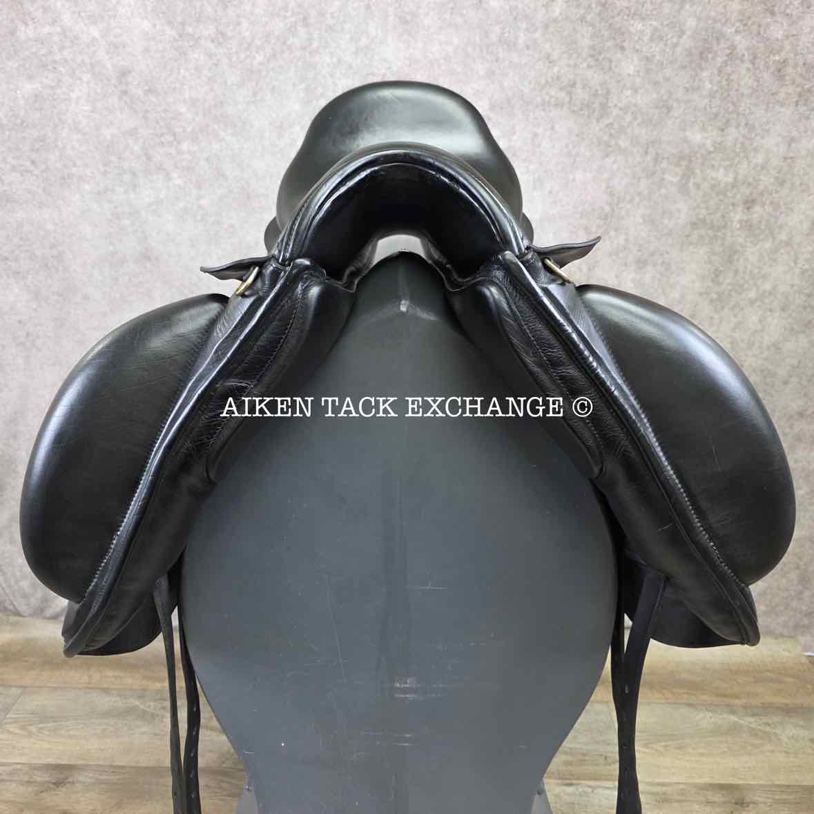 2015 Custom Saddlery Wolfgang Matrix Monoflap Dressage Saddle, 17.5" Seat, Adjustable Tree, Wool Flocked Hybrid Panels