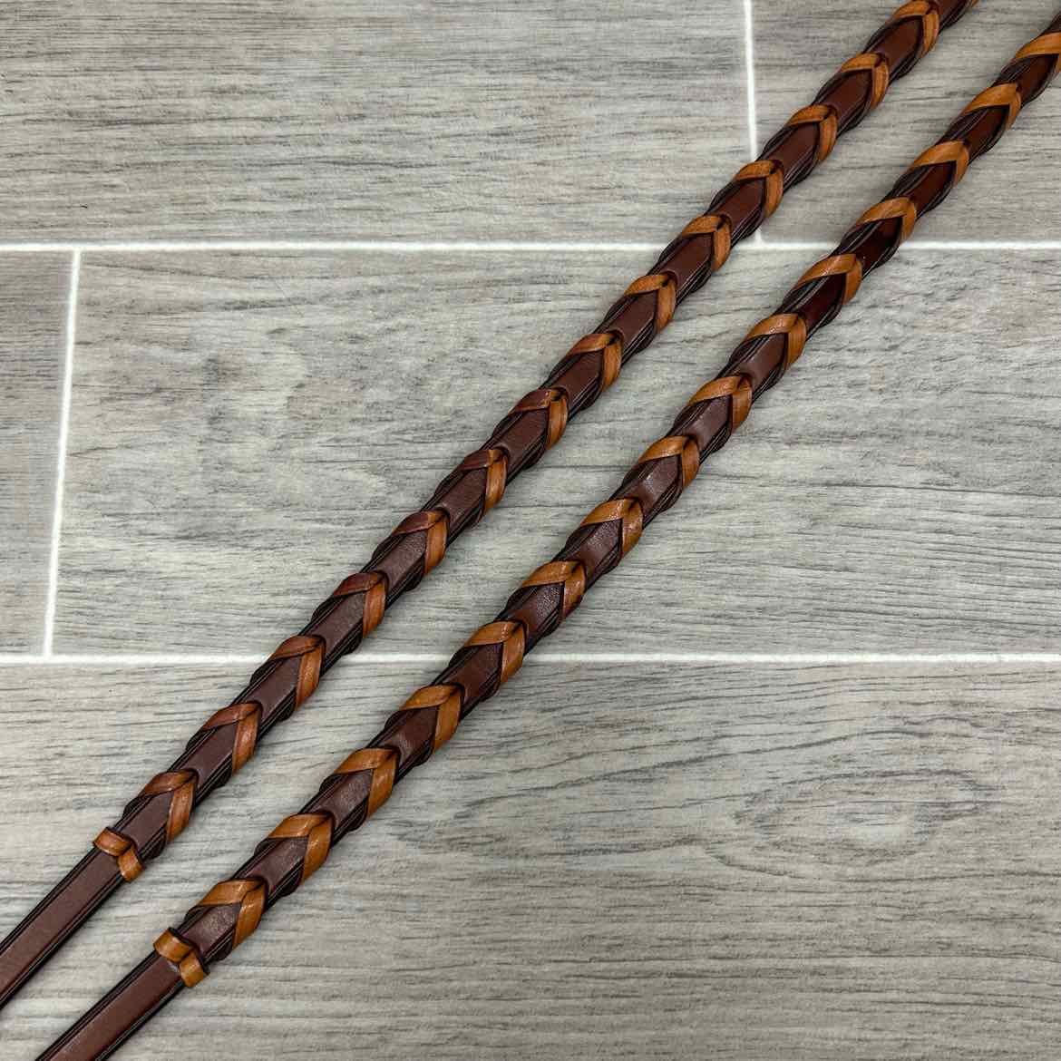 Harmohn Kraft Flat Laced Reins, Brown, 1/2" x 54", Brand New