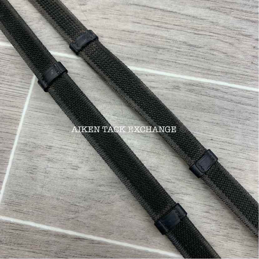KL Select Red Barn Monkey Grip Reins, Size Full (54")