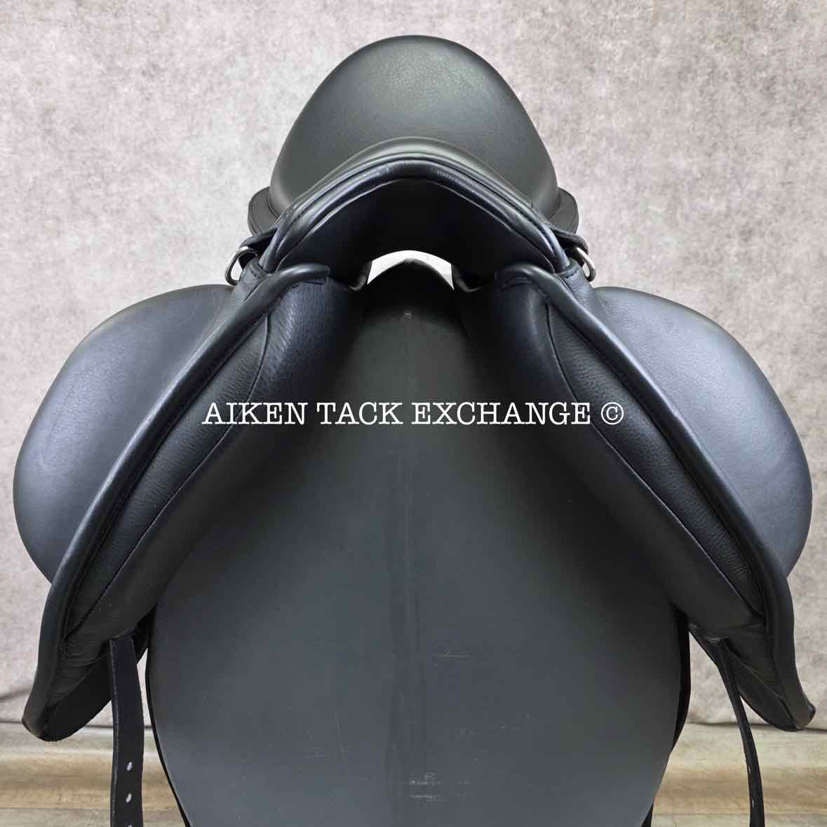 2023 Envy by Custom Saddlery Motion Monoflap Dressage Saddle, 17" Seat, Adjustable Tree, Wool Flocked Panels