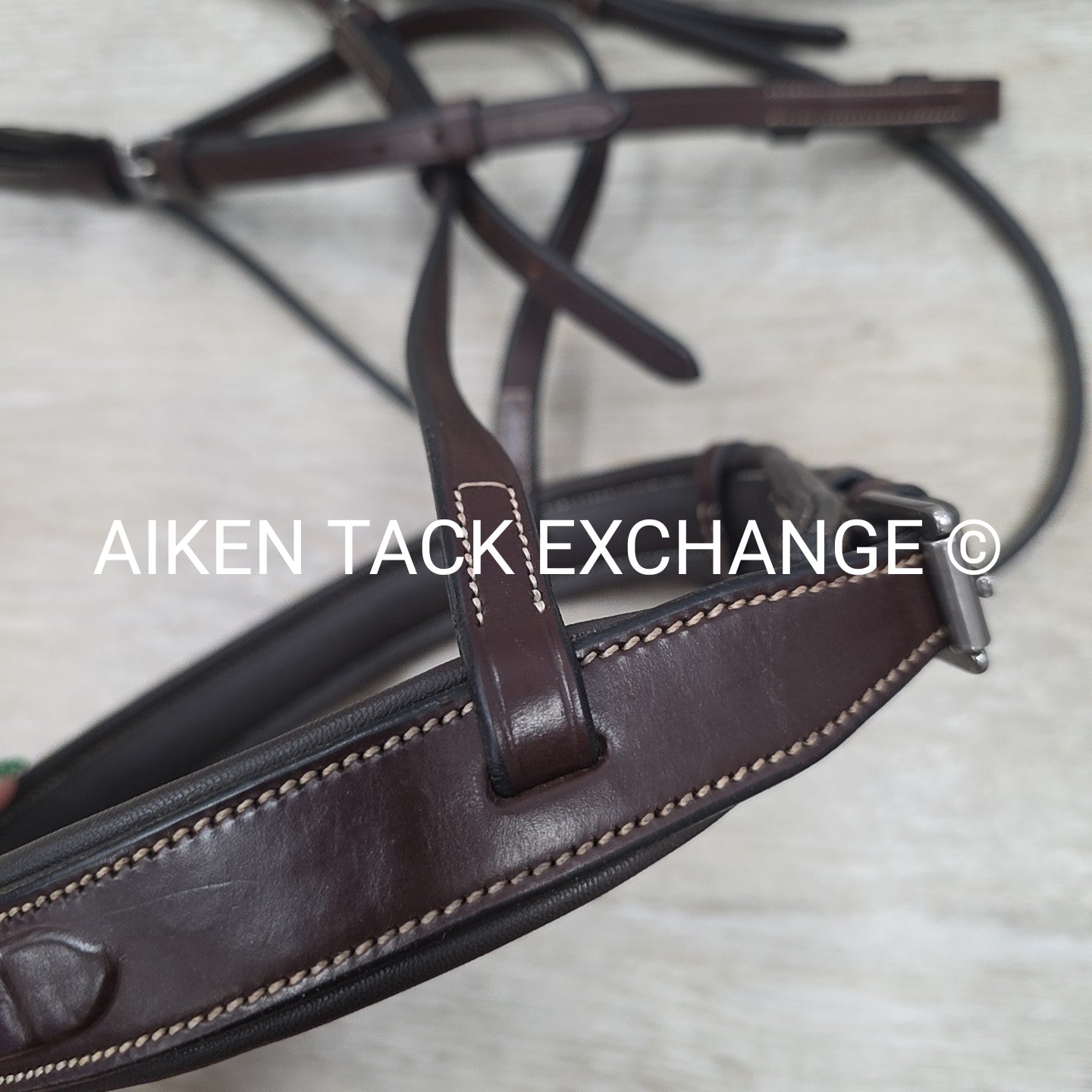 KL Select Red Barn Tryon Hunter Bridle, No Reins, Brown, Oversize