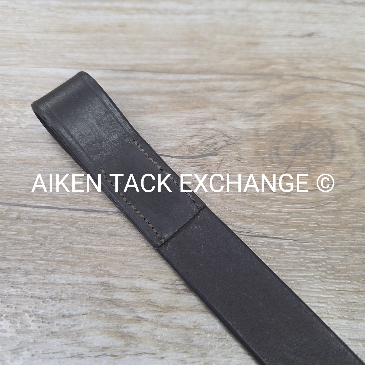 Flexible Fit Flat Plain Fox Hunter Browband, Brown, 15"