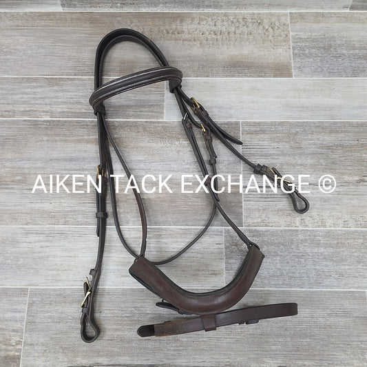 Various Brands Flash Bridle, No Reins, Brown, Size Full
