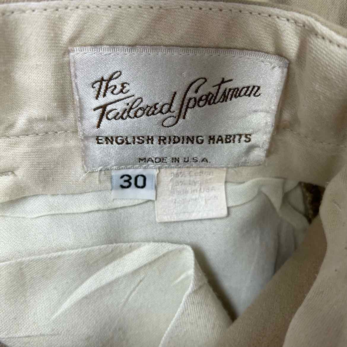 Tailored Sportsman "The T.S." Knee Patch Breeches, Size 30 L
