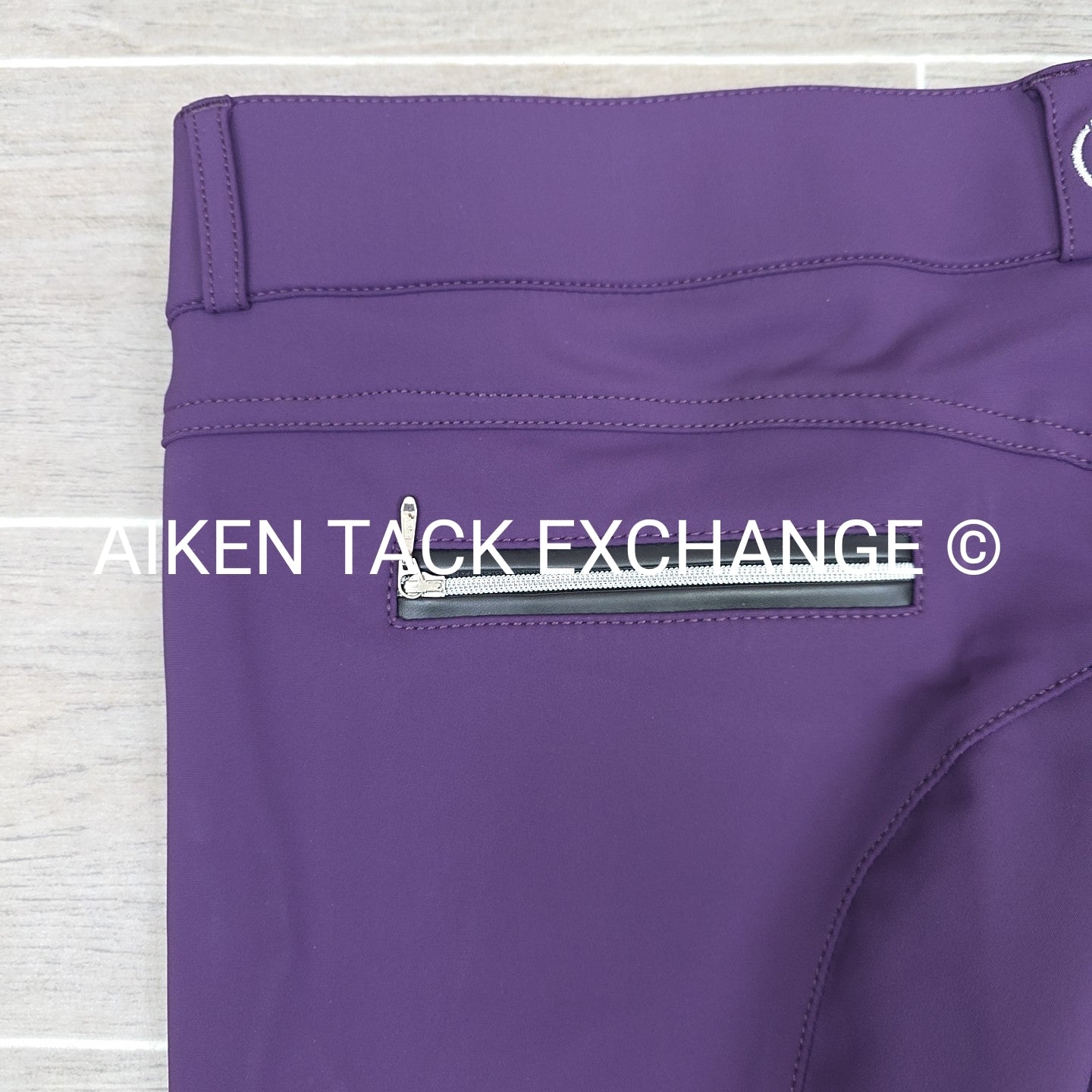 KL Select Gabrielle Knee Patch Breeches, Purple, Women's Size 34R