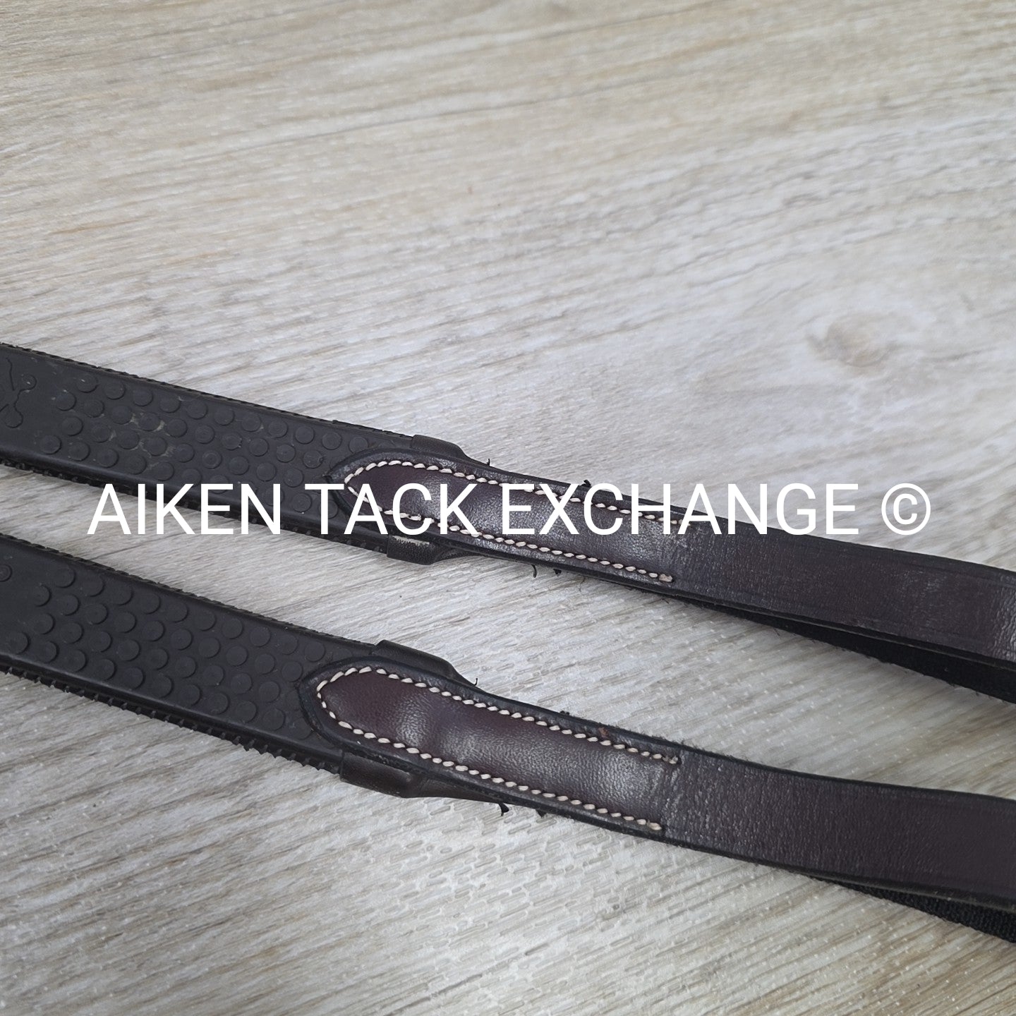 Penelope Elastic Rubber Grip Reins, Brown, 55"