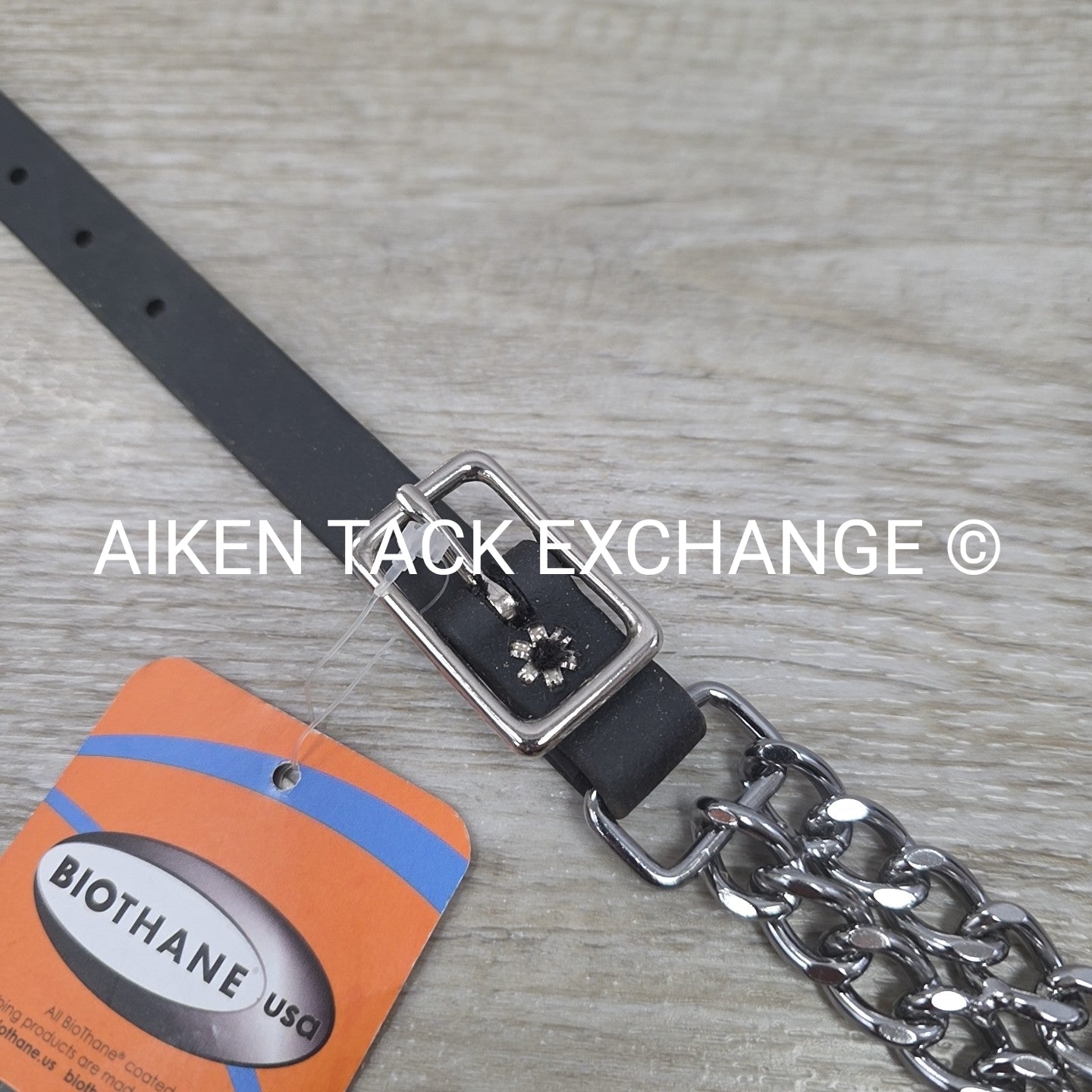 Berlin Custom Leather Double Chain Biothane Beta Curb Chain, Black