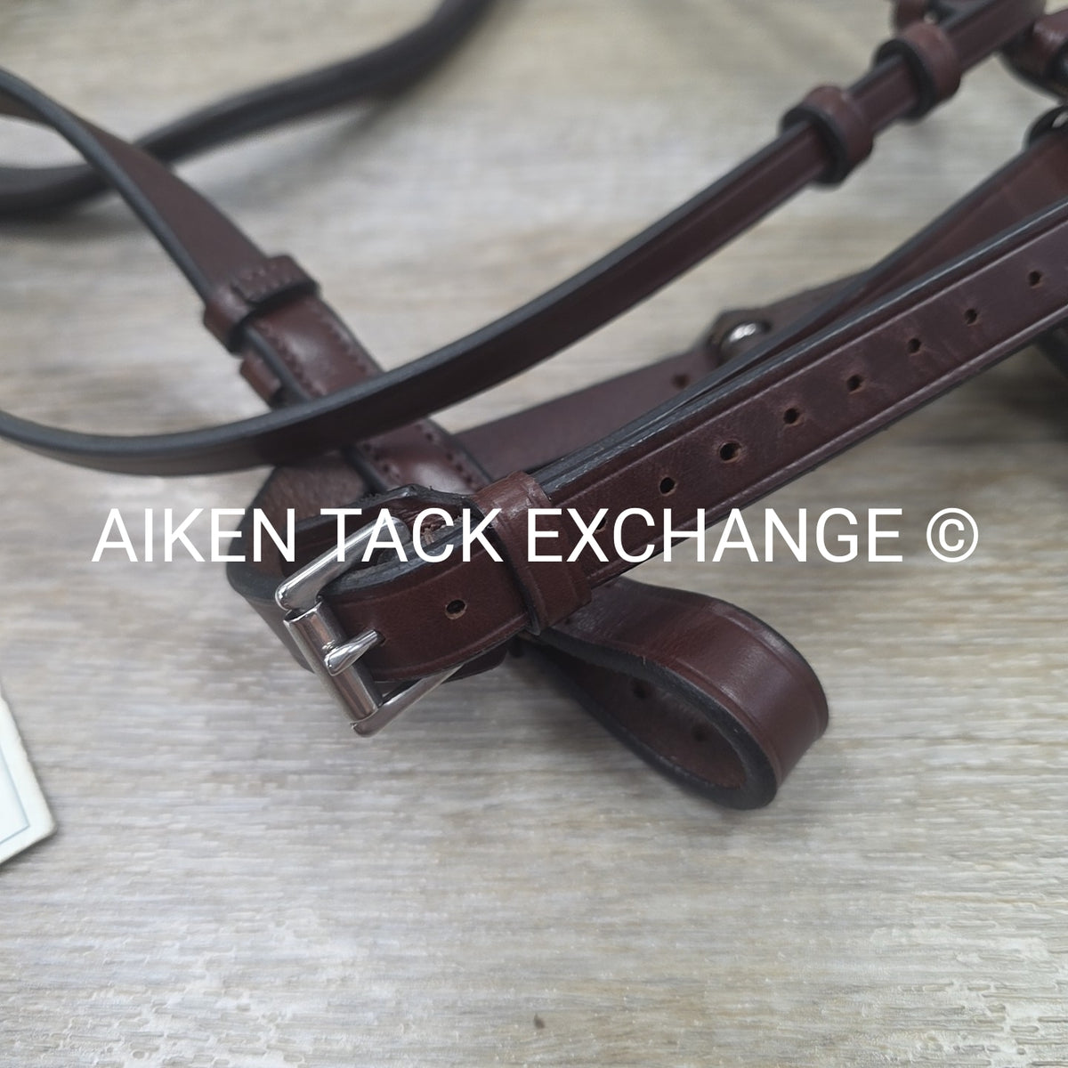 KL Select Tuscan Anatomic Bridle, No Reins, Brown, Size Full