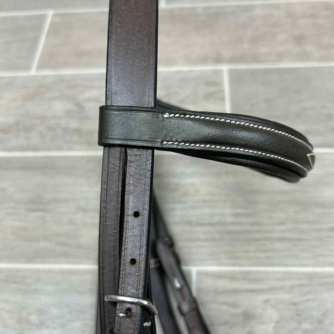 Fancy Stitched Bridle with Matching Laced Reins, Brown, Size Pony