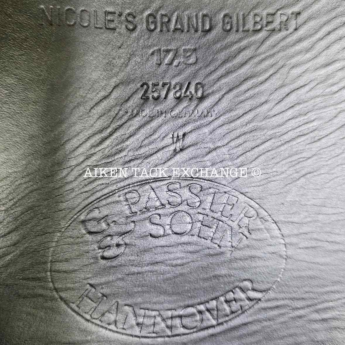 1998 Passier Nicole's Grand Gilbert Dressage Saddle, 17.5" Seat, Wide Tree, Wool Flocked Panels