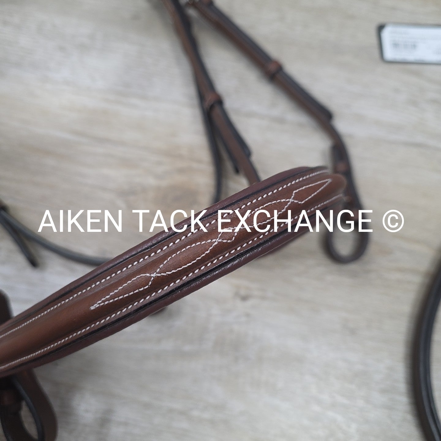 HDR Pro Mono Crown Fancy Stitch Padded Bridle with Reins, Brown, Oversize