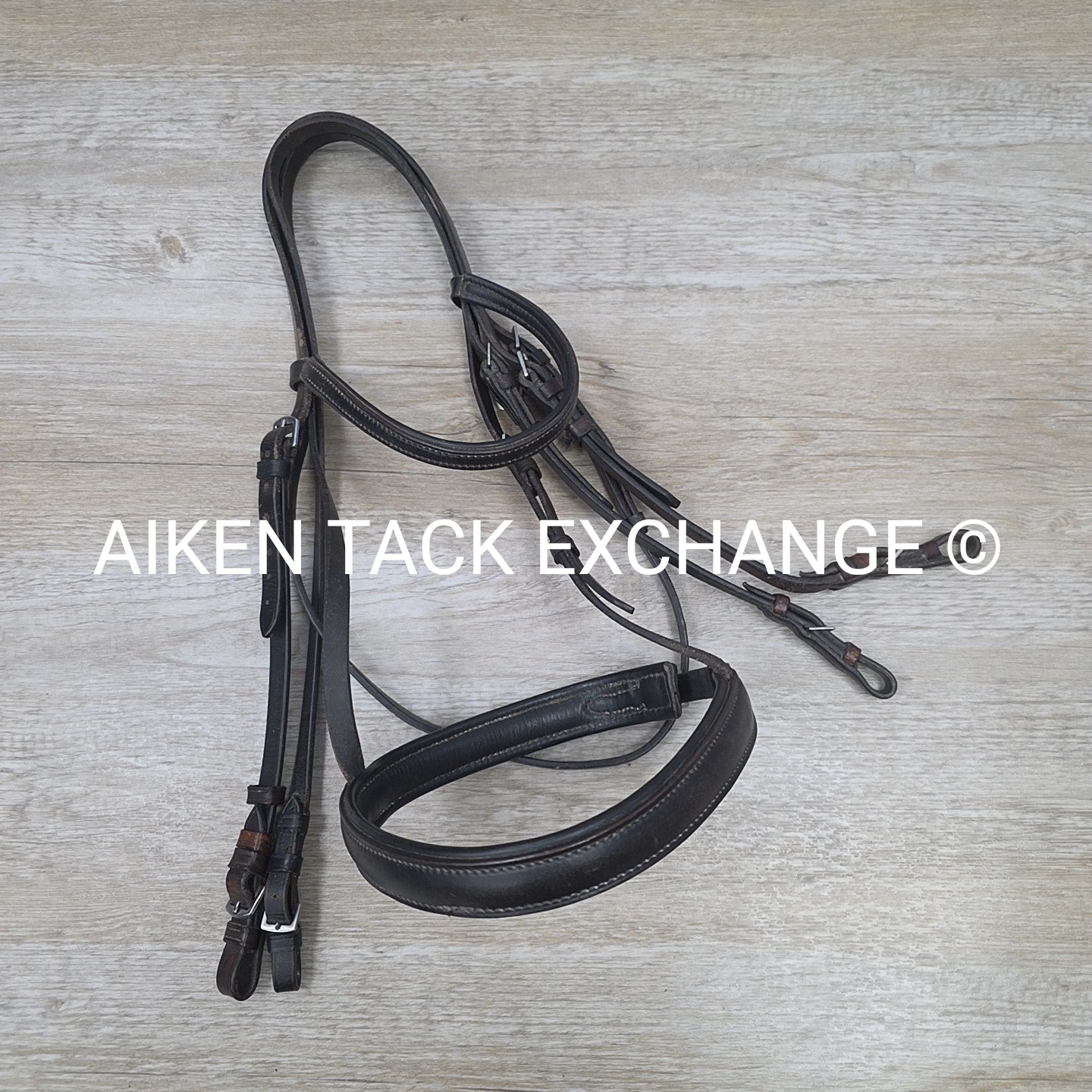 Hintermayer Weymouth Double Bridle, No Reins, Black, Size Full