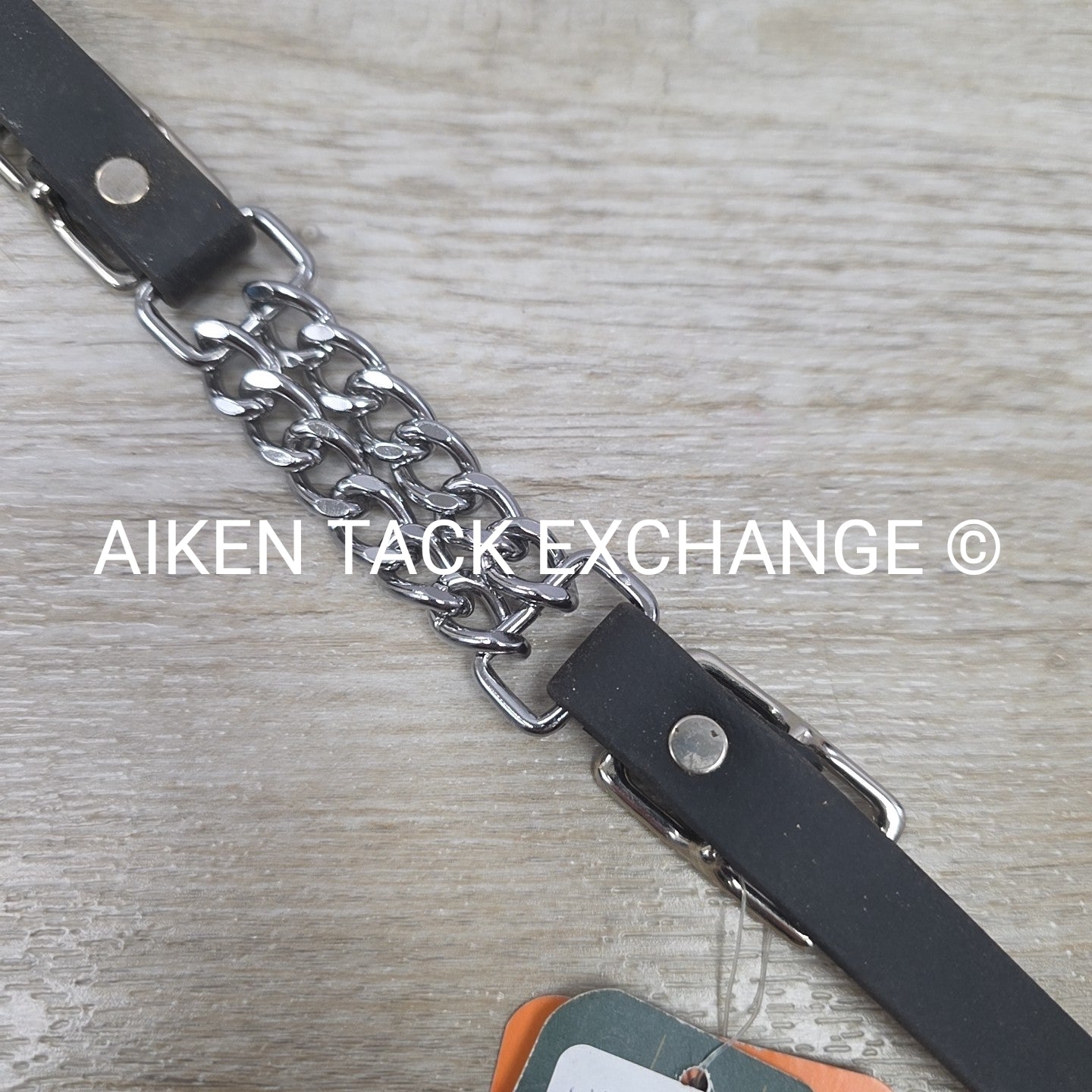 Berlin Custom Leather Double Chain Biothane Beta Curb Chain, Black