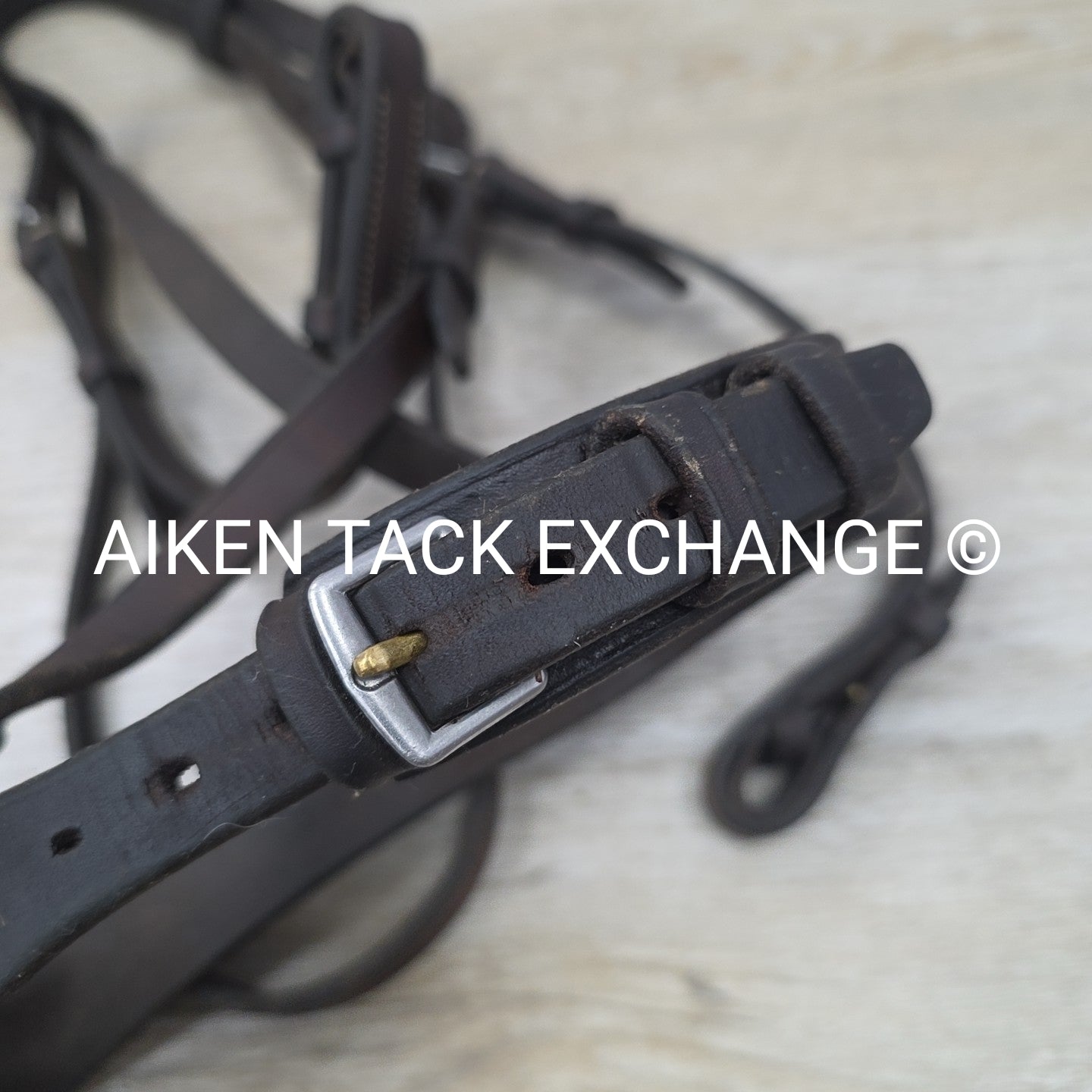 Warwick Flat Hunt Bridle, No Reins, Brown, Size Full
