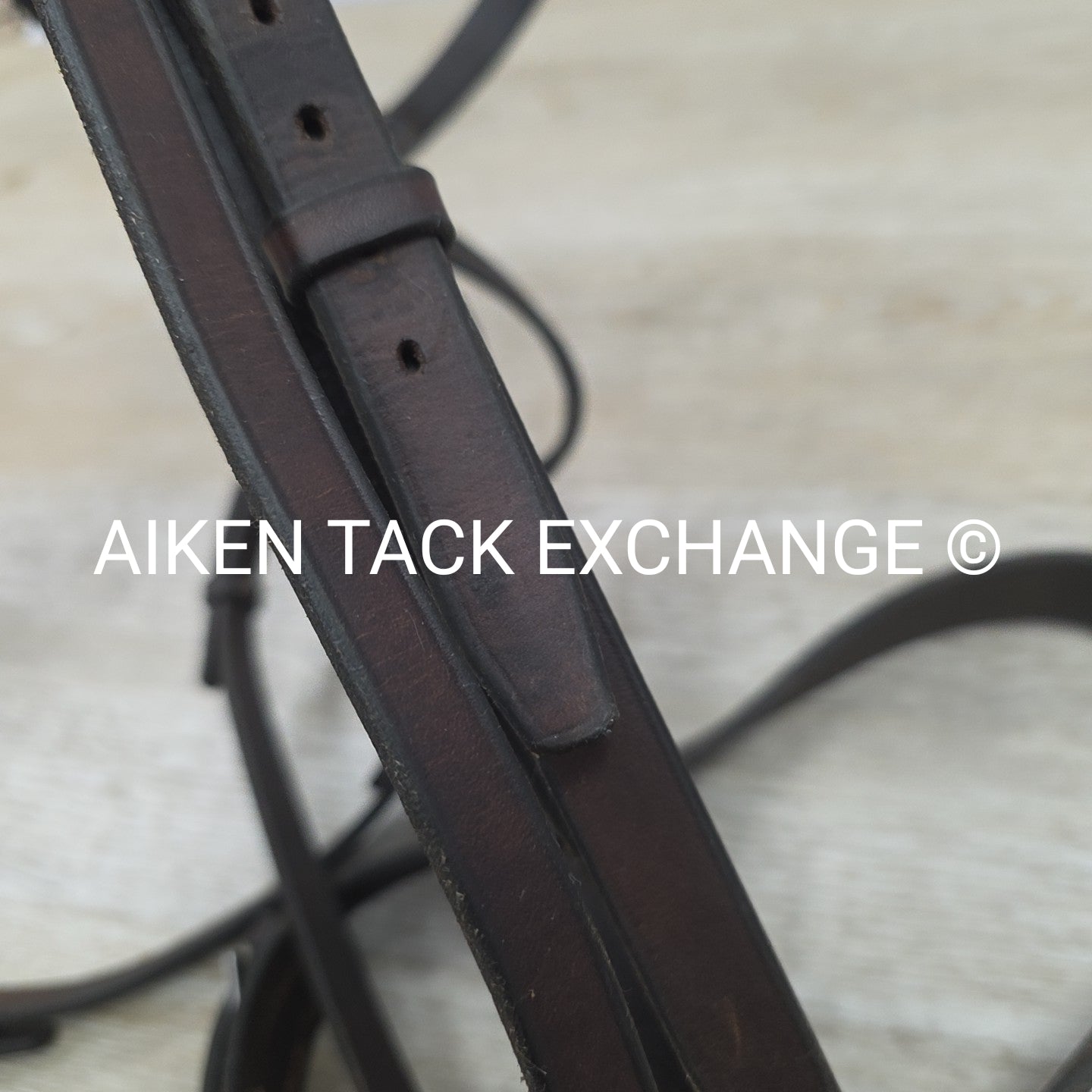 Warwick Flat Hunt Bridle, No Reins, Brown, Size Full