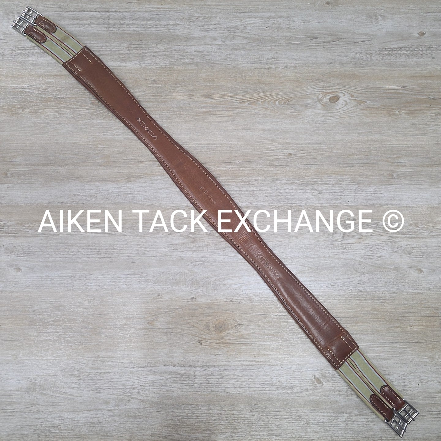 M. Toulouse Contour Shaped Padded Leather Girth, Brown, 56"
