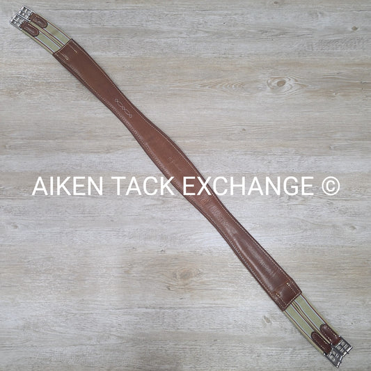 M. Toulouse Contour Shaped Padded Leather Girth, Brown, 56"