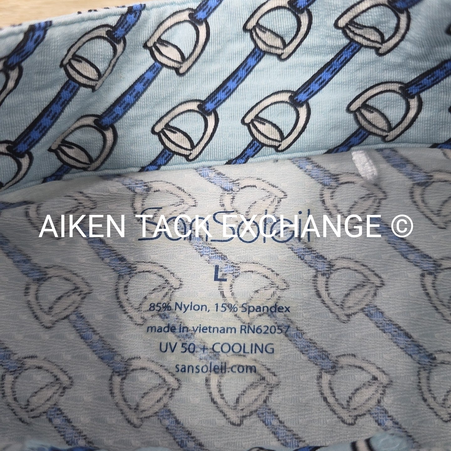 San Soleil Devon Horse Show Long Sleeve Sun Shirt, Size Large