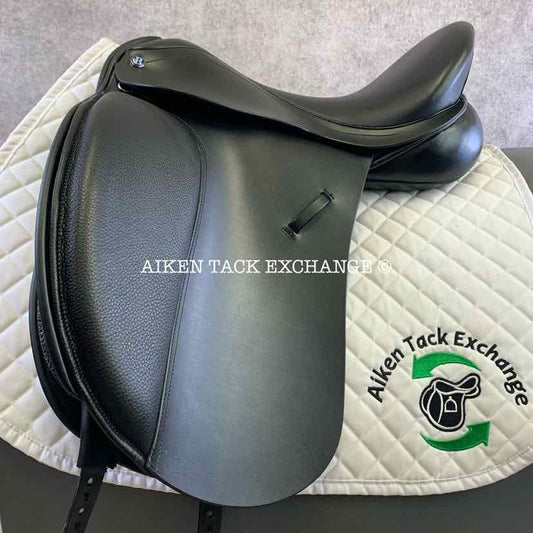 Barnsby Dressage Saddle, 18" Seat, Wide Tree, Wool Flocked Panels
