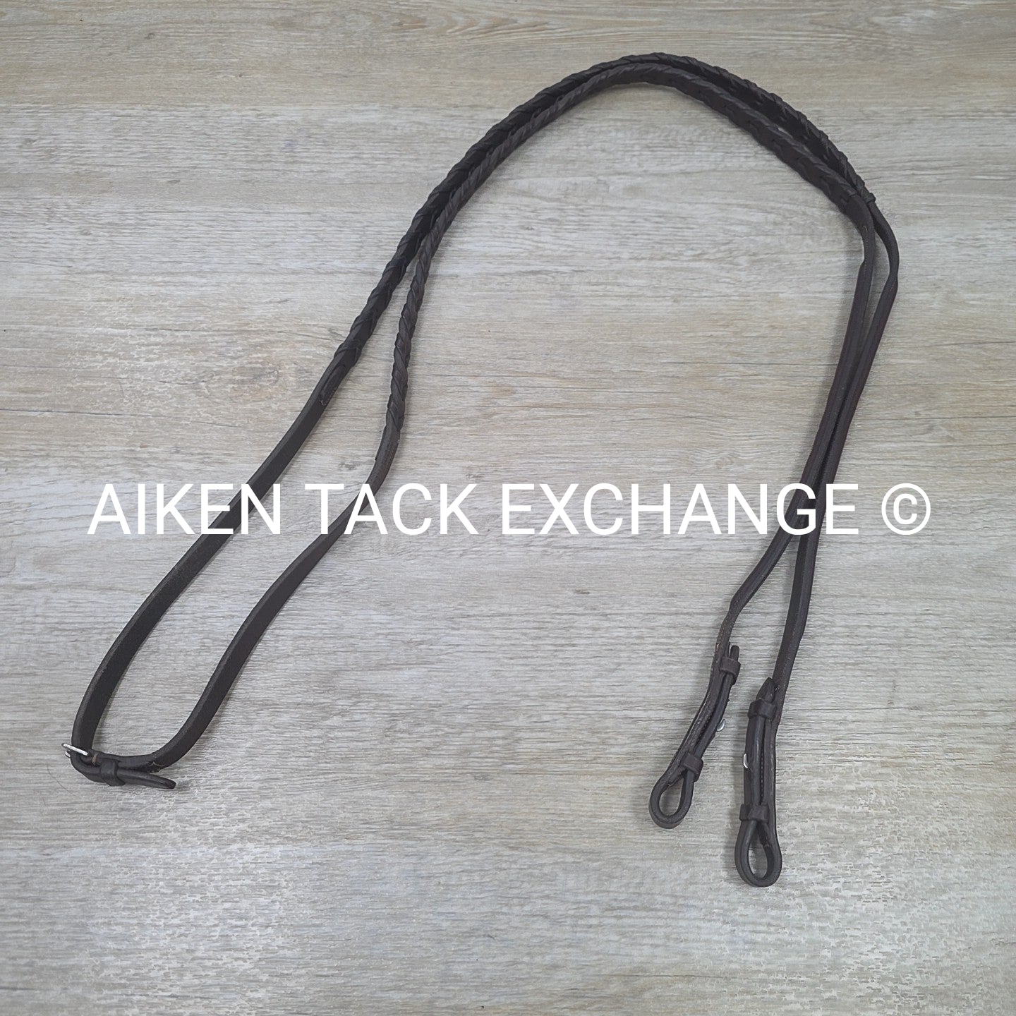 Fancy Stitched Laced Reins, Brown, 56"